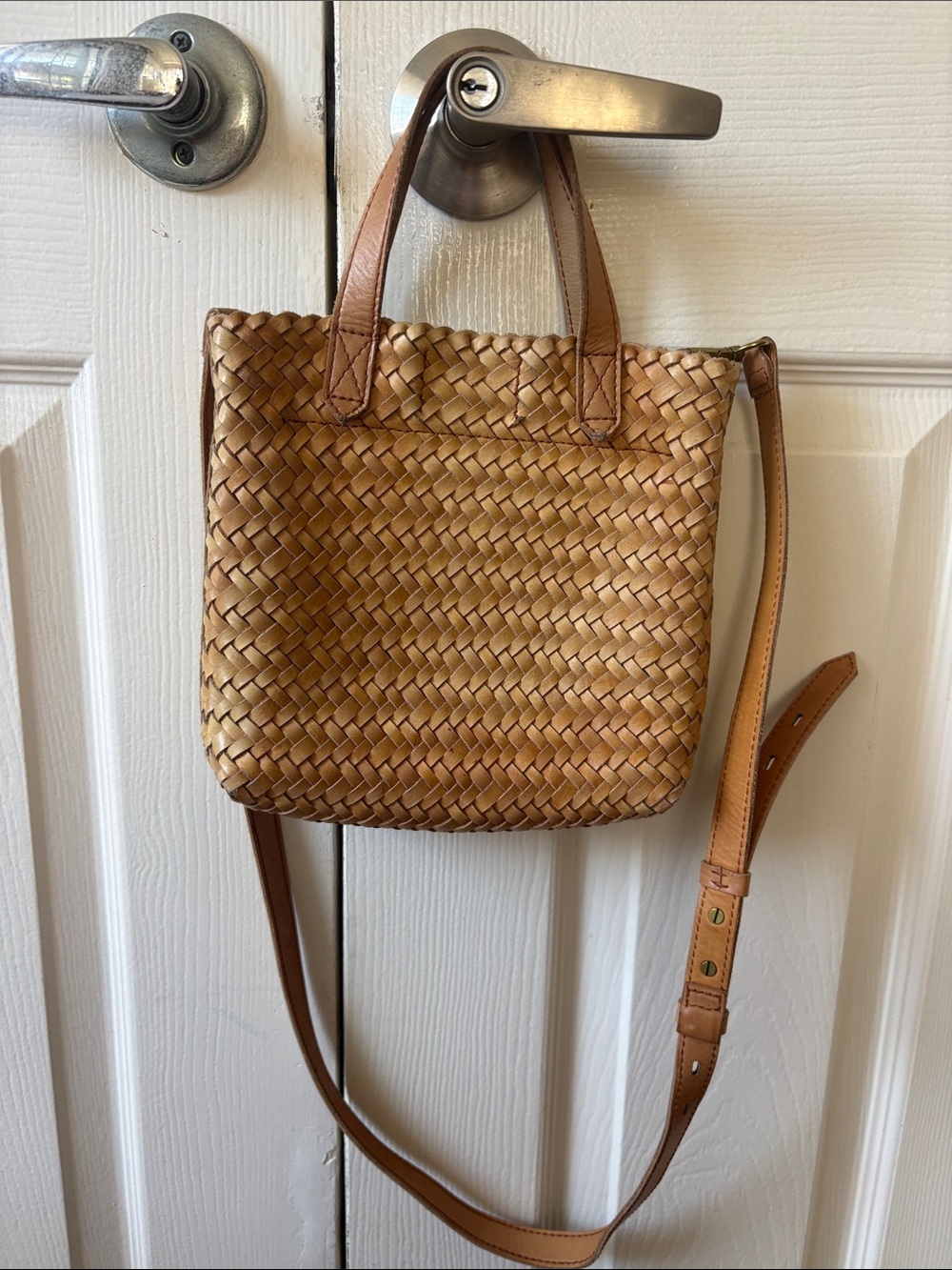 Madewell The Small Transport Crossbody: Woven Leather Edition - Picture 12 of 12